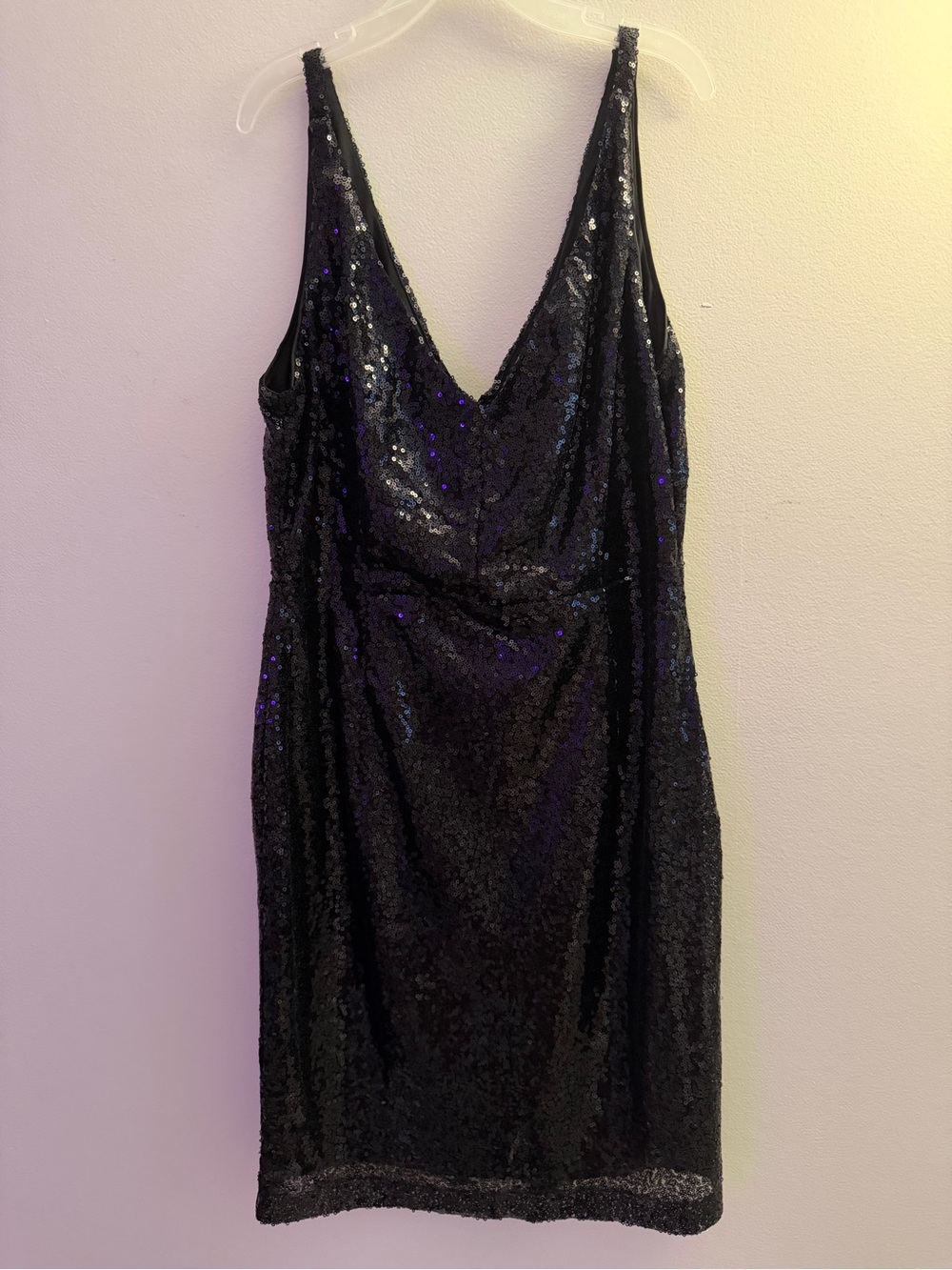 lulus black sequin v-neck dress
